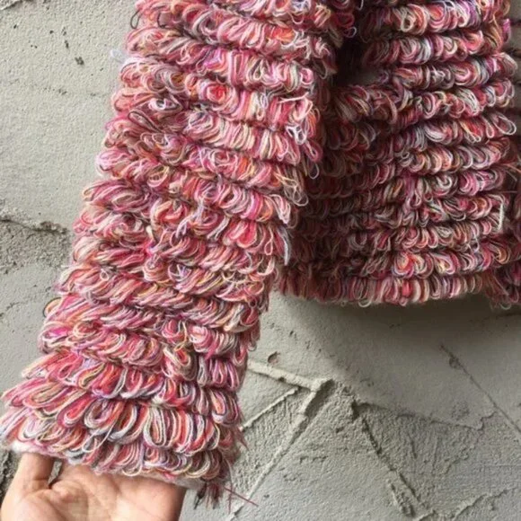 THE GREAT The Monster Fuzzy Multiple Tone Cardigan I Size 1 US - 4-6 S - Picture 12 of 13